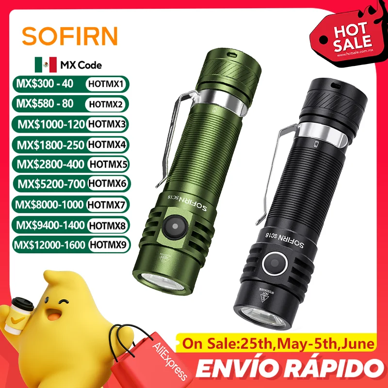 Sofirn SC18 1800 лм EDC фонарик