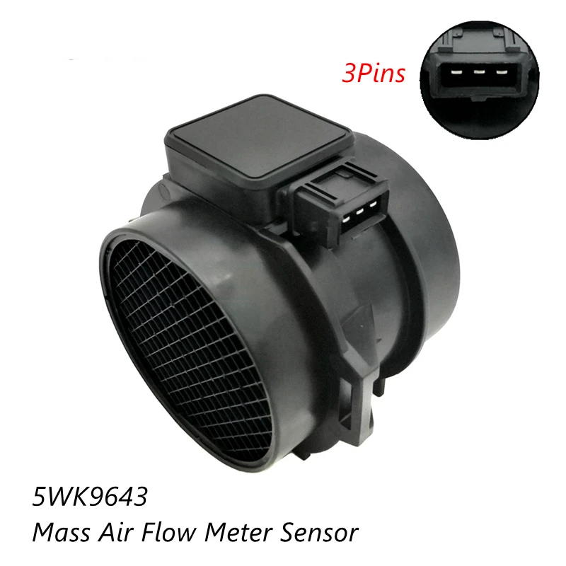 5WK9643 MAF Mass Air Flow Meter Sensor For Hyundai Sonata Tucson Kia Magentis Optima Sportage 5WK9 643 28164-37200 2816437200