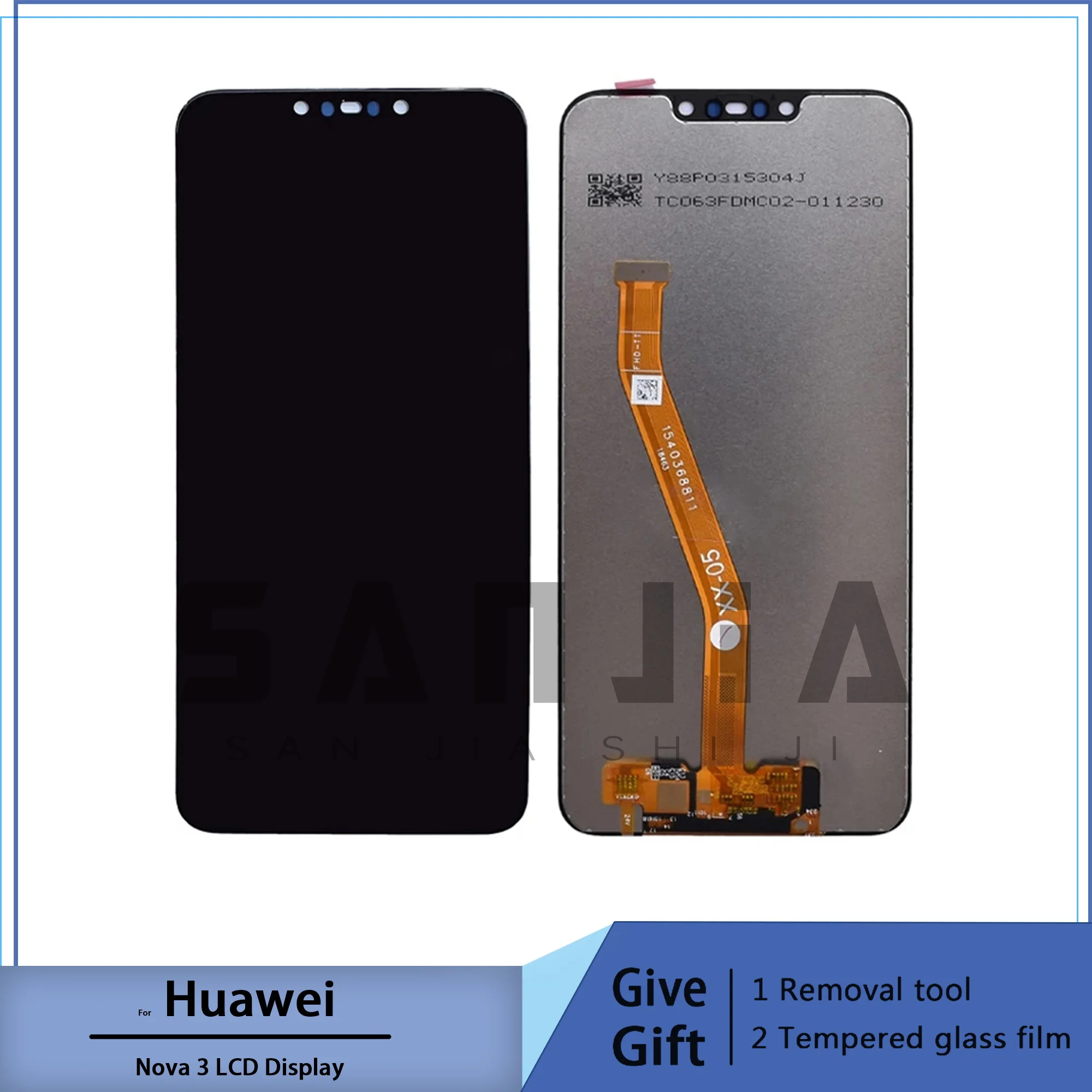 

For huawei nova 3 PAR-AL00 lcd screen display touch digitizer assembly for 6.3 inch huawei nova3 PAR-LX1 lx9 with frame