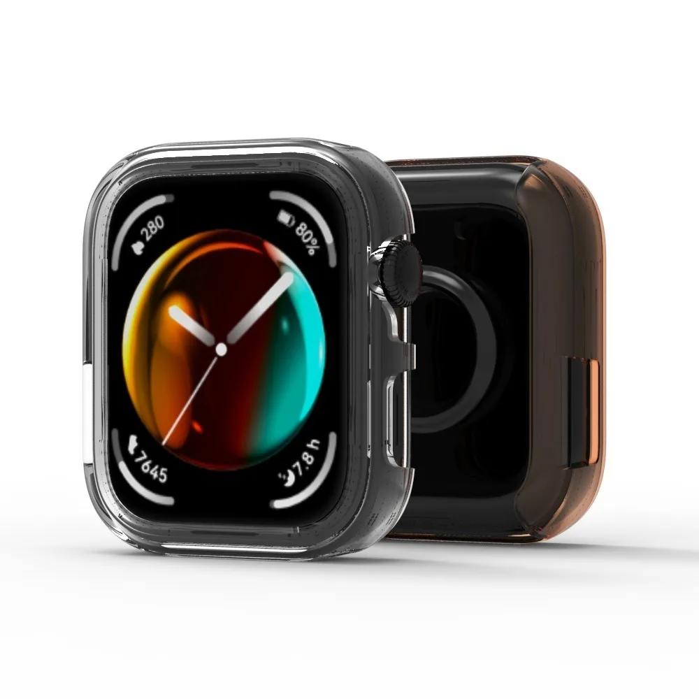 حافظة واقية لساعة TPU للساعة الذكية مقاومة للصدمات وغطاء شبه تغطية وشفافة شفافة لساعة Huawei Watch Fit 3