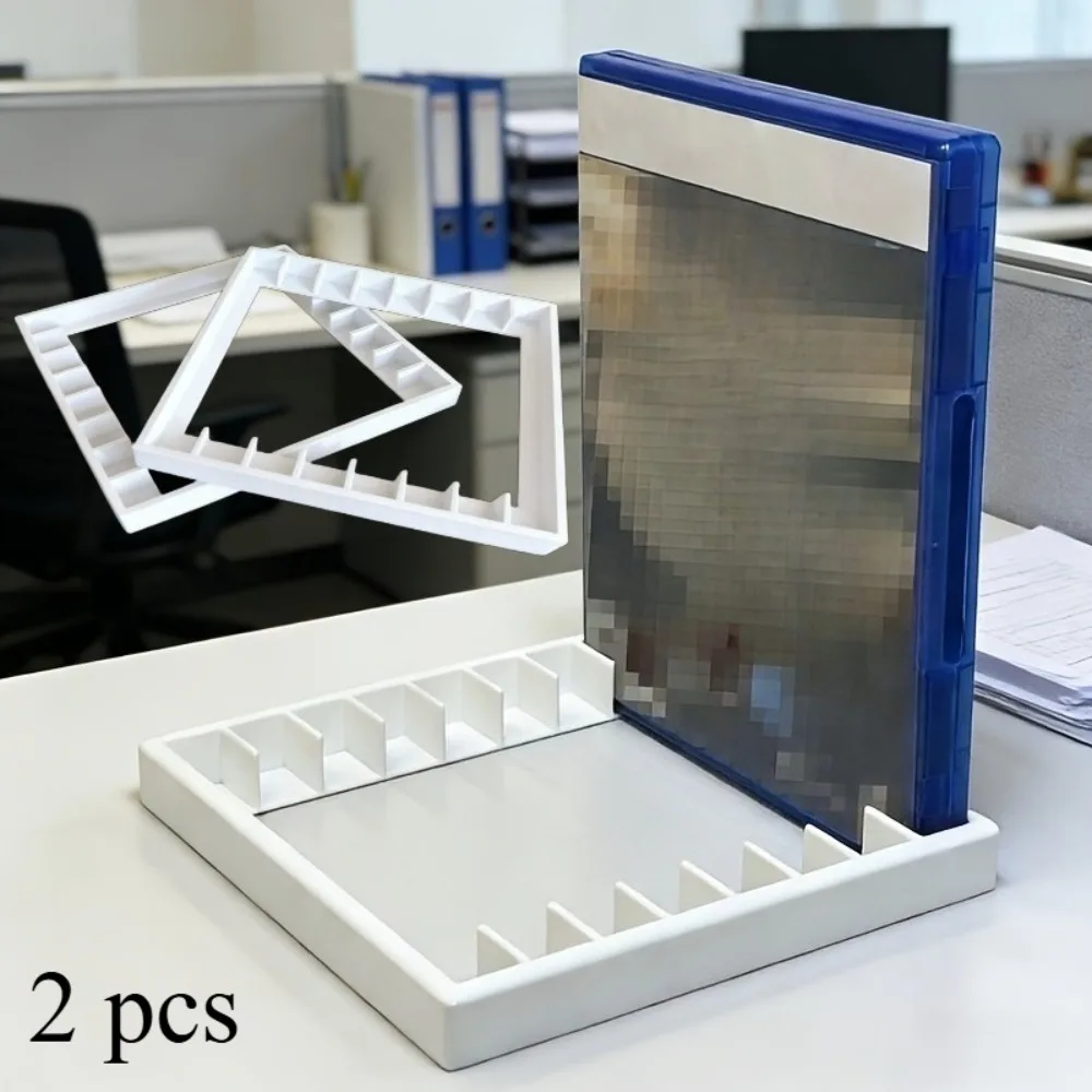 2Pcs 8-Slot CD Storage Rack, Plastic Game Disc Organizer for PS5/PS4/PS3 Game Cartridges Living Room & Home Desktop Display