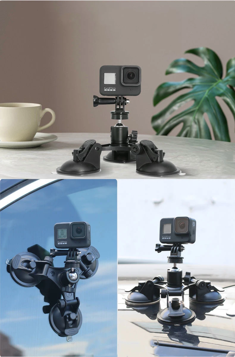 Saugnapf Kamera Auto Halterung mit Stativ Adapter Telefon Halter für GoPro Hero 13 12 11 10 9 8 DJI Osmo 360 Action 5 Pro 6 4 Insta – Detail 19