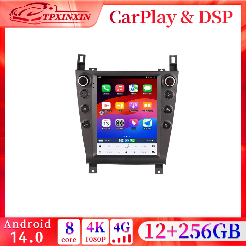 10.4'' Android 14 Screen For Astion Martin 2005-2015 Car Radio Multimedia stereo player, GPS Navigation, head unit Carplay