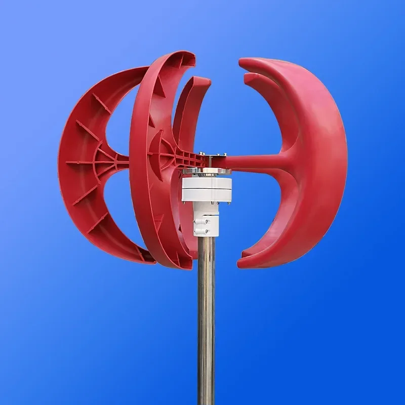 Vertical Axis Wind Driven Generator Red Lantern Type 100W Five-Piece Wind Energy Equipment Wind Generator for Pasture