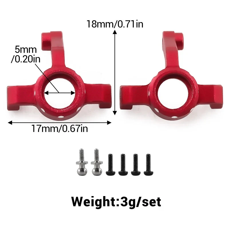 New Metal Steering Cup Kit Set for 1/24 Losi Micro-B 2WD RC Truck Car Upgrade Parts