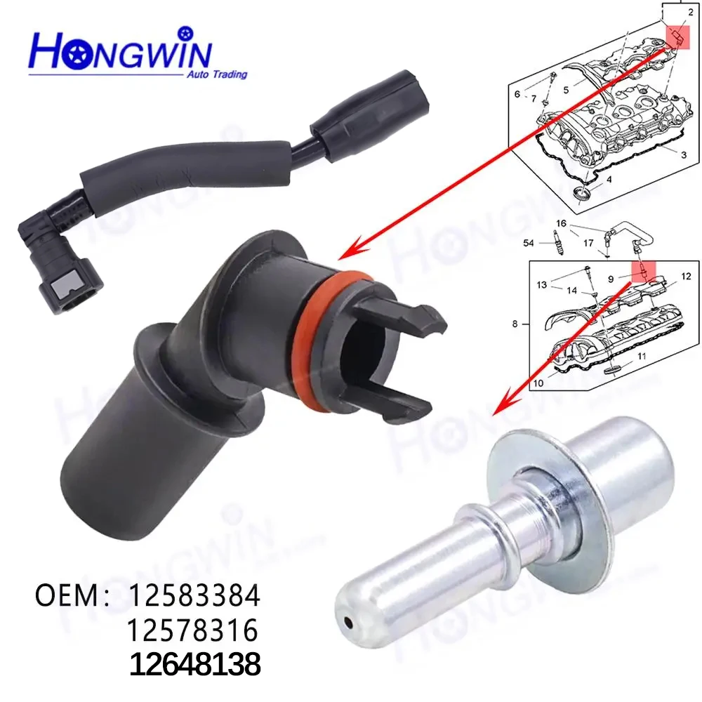 

1/3/5 PCS PCV Valve 12583384 12578316 For Cadillac CTS2 STS2 ATS Buick LaCrosse2 Rendezvous2 Chevrolet Impala Camaro