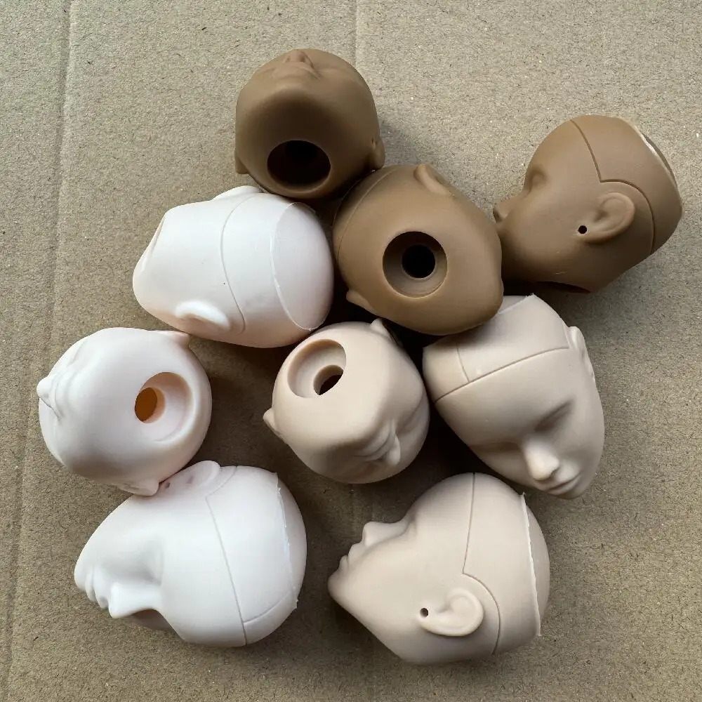 رؤوس دمية الوجه الفارغة الخشخاش لتقوم بها بنفسك ممارسة المكياج أصلع 1/6 أجزاء الرأس لصياغة وصنع الدمية كريم لون البشرة الأبيض والبيج #2