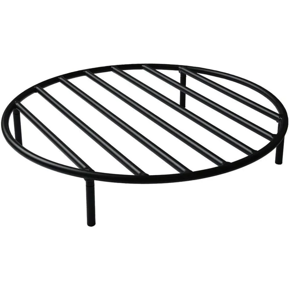 onlyfire Round Fire Pit Grate with 4 Legs for Outdoor Campfire Grill Cooking, 30 Inch outdoor fire pit  fire pit table