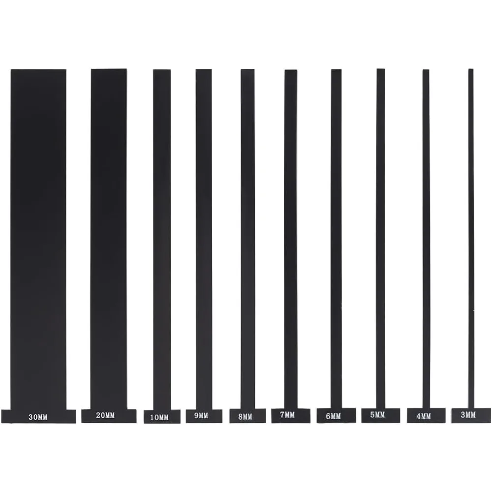 10 Stück Acryl-Buchbinde-Abstandshalter, handgefertigte Werkzeuge, Buchbindezubehör, schwarze T-Form, gerade Kante für die Herstellung von Büchern
