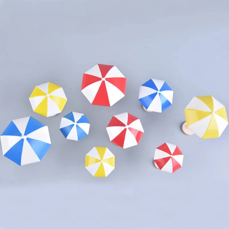 5 stks Miniatuur Parasols Modellen DIY Strand Tuin Zand Tafel Landschap Micro Landschap Decoratie Architectonische Accessoires