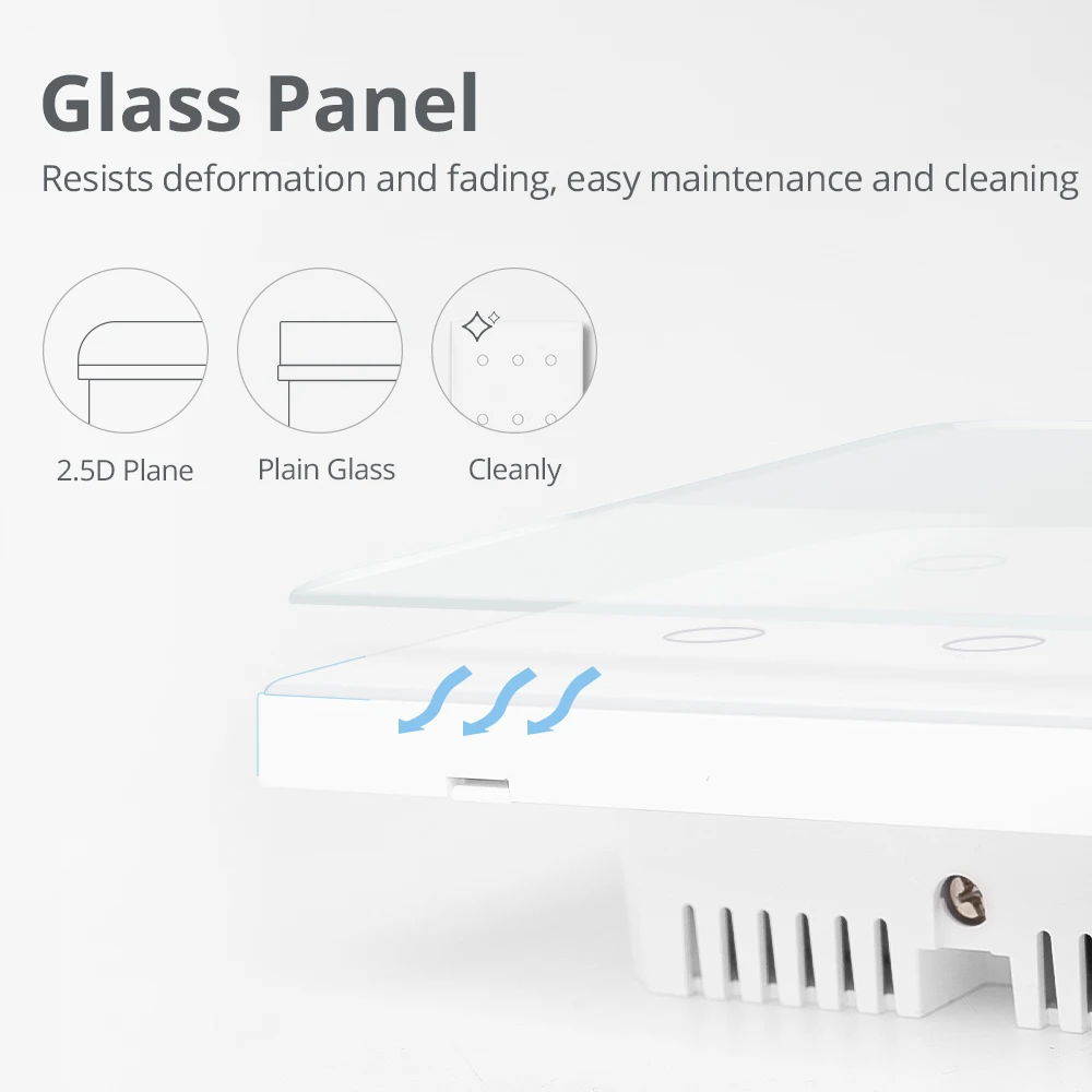 Zemismart 6 Gangs Zigbee Touch Switch Smart Interruptor 4x4 Panel with Neutral Wall Light Switch Work with Tuya Alexa Google