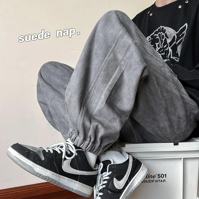 

2024 Autumn Men Casual Wide-Leg Pants Korean Version Y2K Streetwear Hip Hop Men Fashion Trousers Sweatpants Harajuku Pants Men