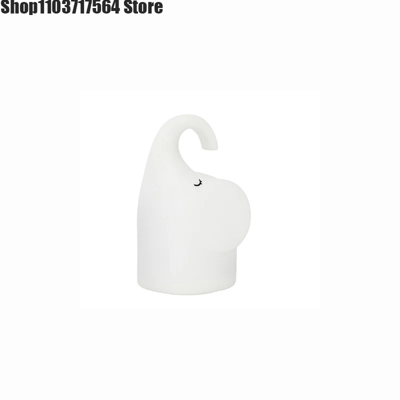 Elephant silicone night light 2024 new infrared portable pat light bedroom home mother and child charging night light