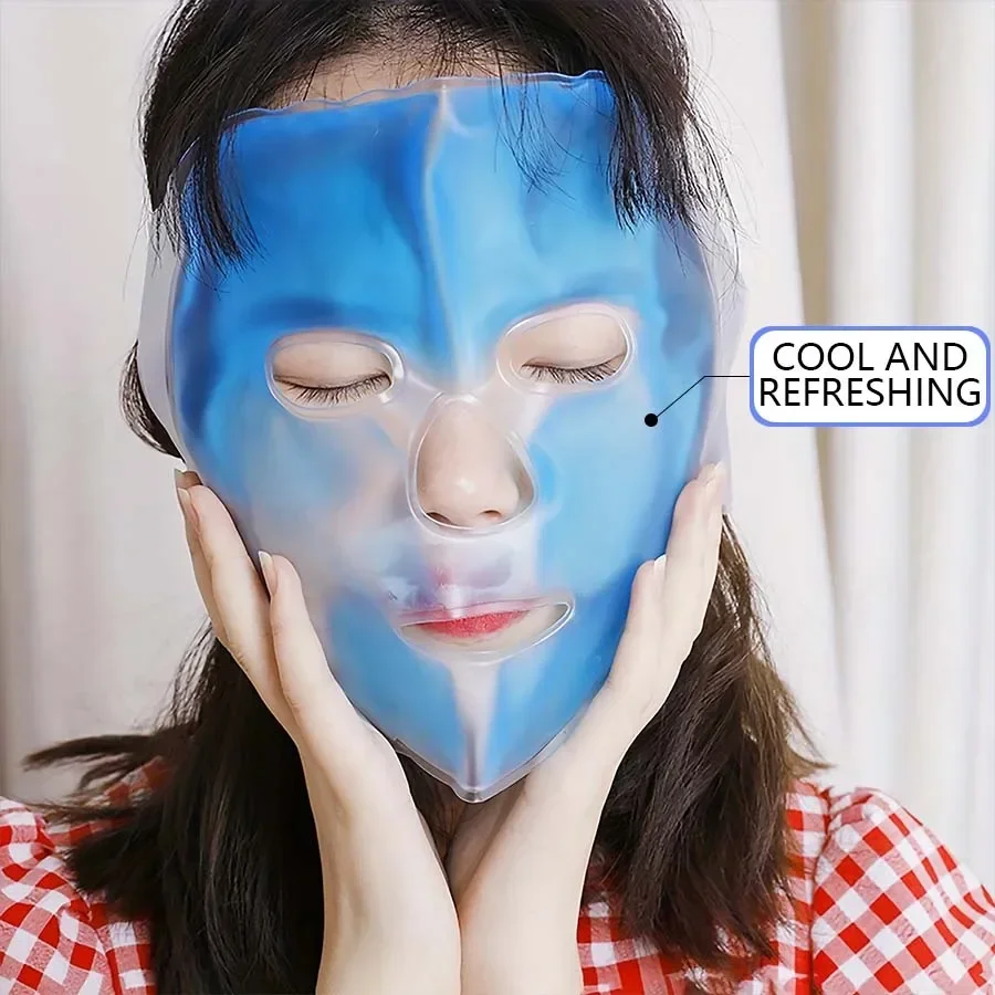 Gesichts-Kühlmaske Gel-Augenmaske Eispack Kühlende PVC Heiß-Kalt-Therapie Hautpflege-Tool Gel-Gesichtsmaske Hautstraffende Spa-Schlafmaske – Detail 10