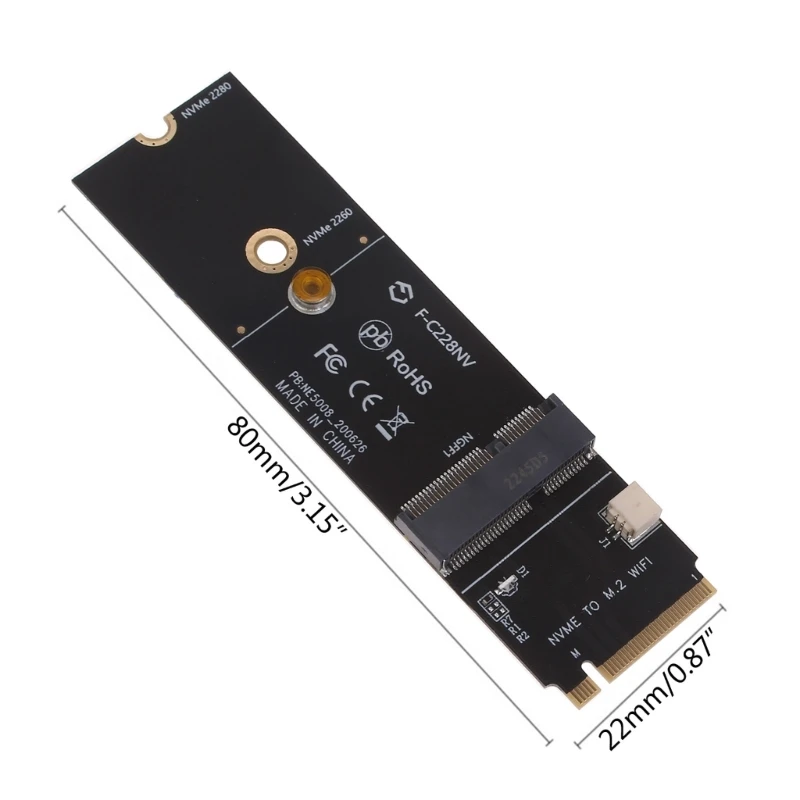 M.2 Tasto M per chiave A + E Slot NGFF Scheda di rete wireless WIFI M2 NGFF PCI express per slot chiave E Adattatore Drop