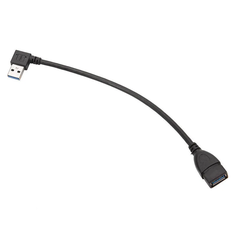 Usb 3.0 Angle 90 Degree Extension Cable Male To Female Adapter Cord Data Left