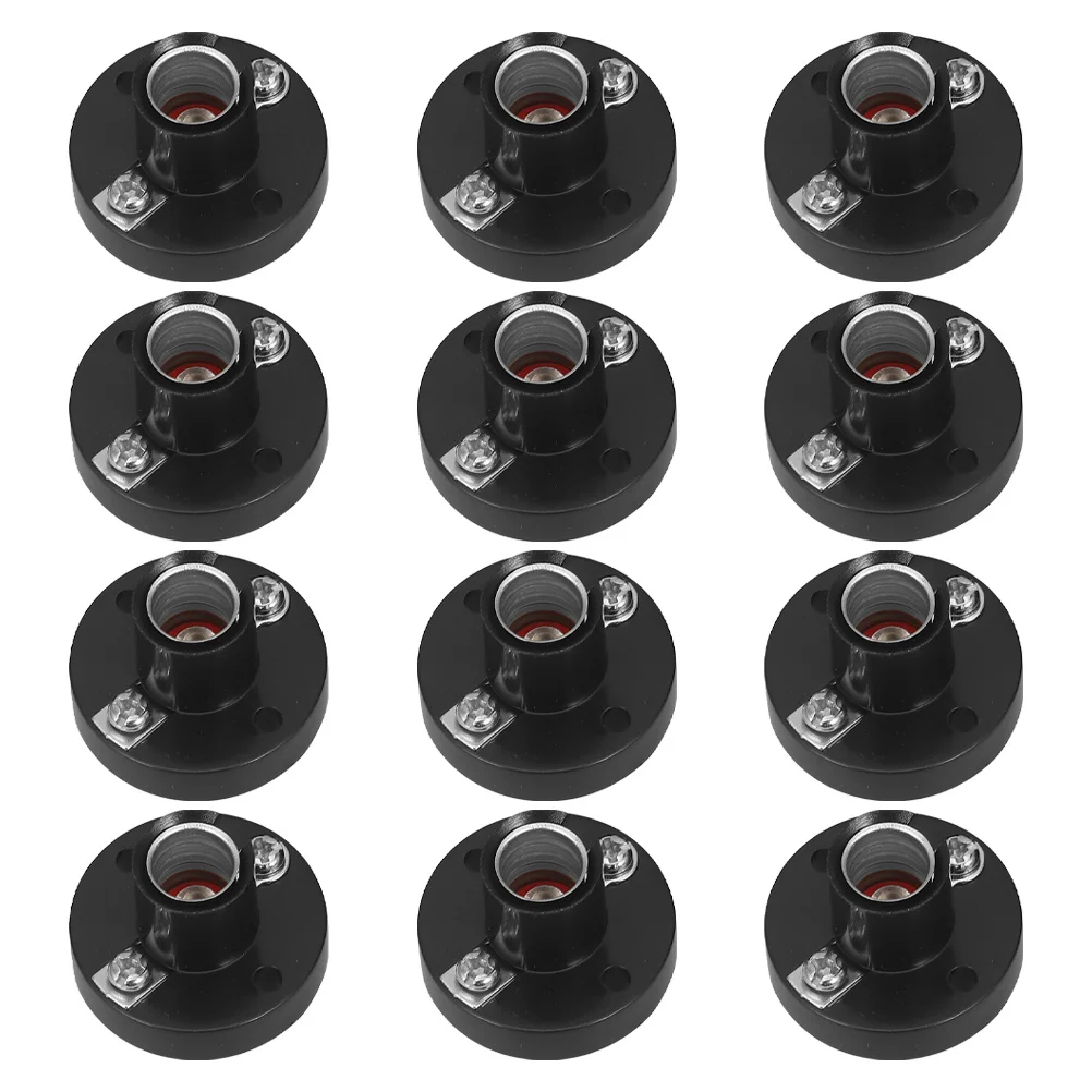 12Pcs Lamp Bulb Socket Holder Small Screw Base for School Science Project Research Institution Lighting Fixture Extension