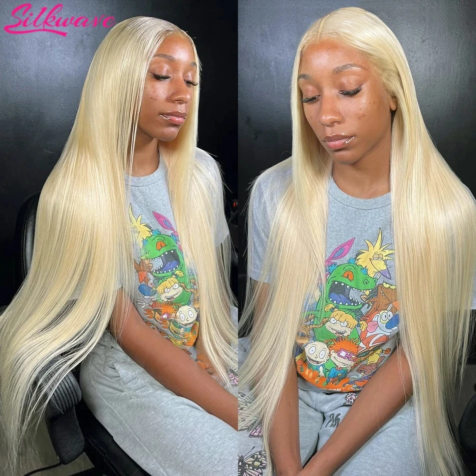 Bone Straight 13x6 HD Transparent 613 Blonde Lace Frontal Human Hair Wigs 613 Bob Wig Brazilian 13x4 Lace Front Wigs For Women