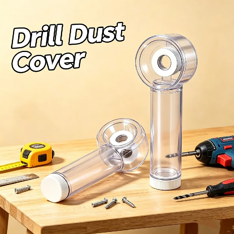 Universal 2 In 1 Power Drill Dust Cover Large Capacity Sealed Dust Catcher With Integrated Bit Storage Box For Impact Drilling