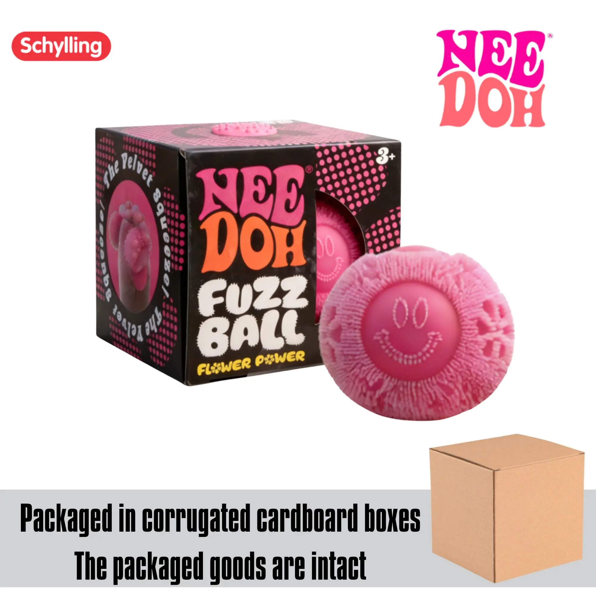 NeeDoh Fuzz Ball Blind Box Serie Desktop-Deko Stressabbau-Spielzeug Geeignet für Menschen unter Druck Spaßiger Weicher Stressball