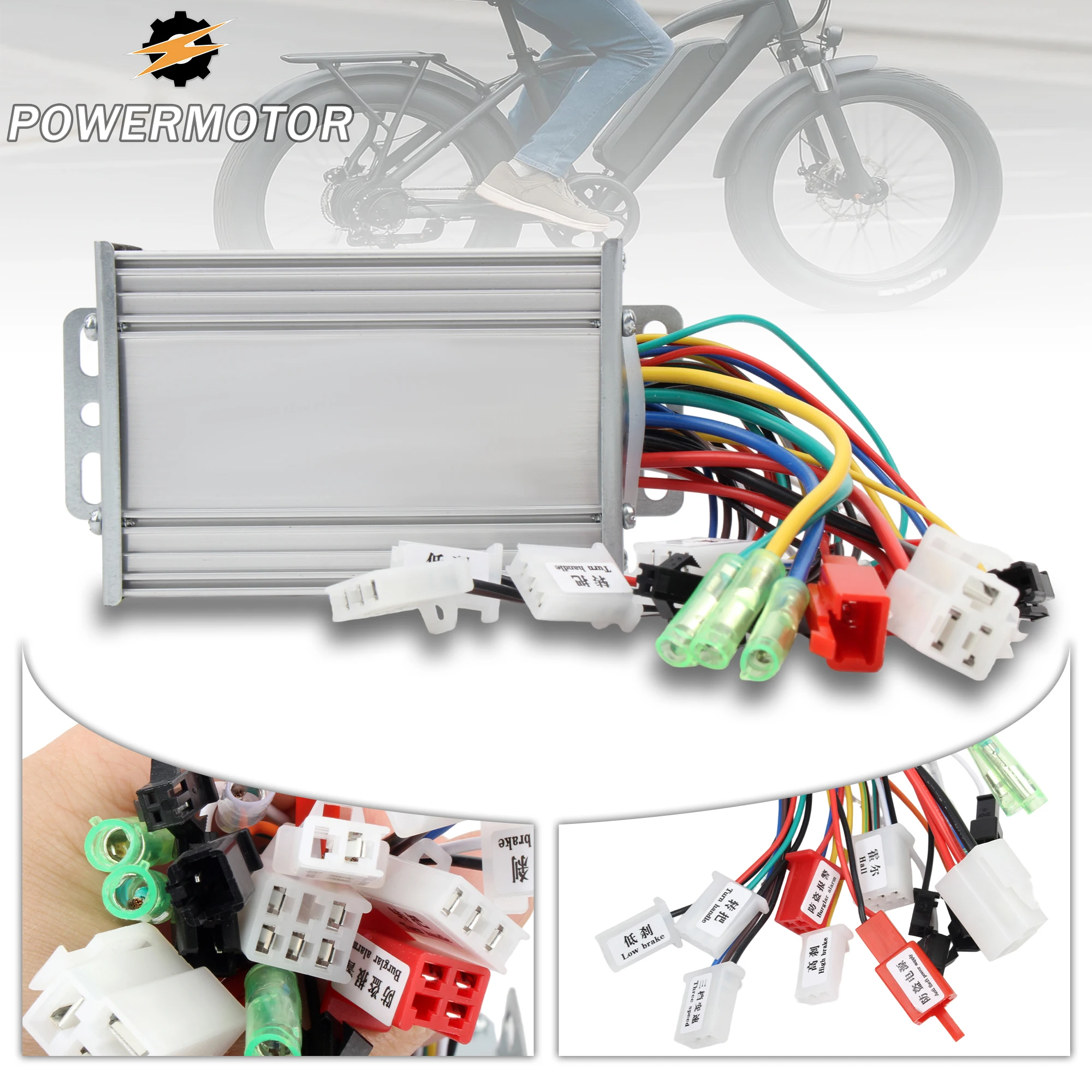 

Electric Motorcycle Brushless DC Motor Dual Mode Controller 36/48V 350W for Electric Bicycle Scooter Dual Mode Sensor/Sensorless