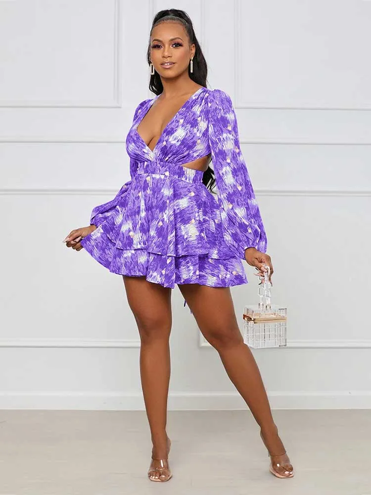 女性用ハイウエストドレス,長袖,サイド付き,シンプル,カット,ショート,秋,卸売り,直送