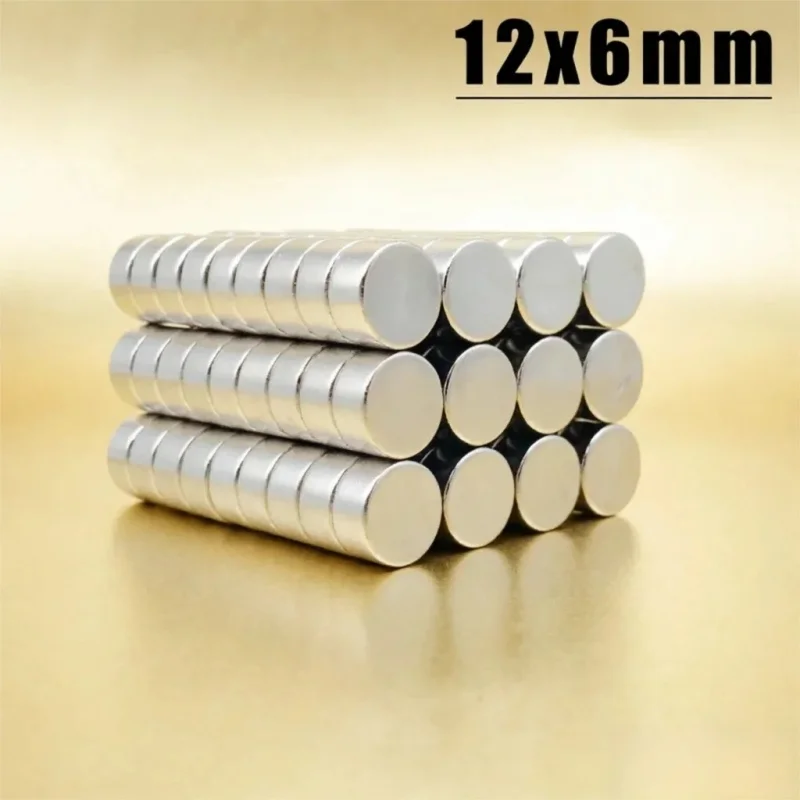 5/10/20/30/50/80Pcs 12x6mm NdFeB Neodymium Magnets Super Powerful round Permanent Hardware Accessory for Durable Applications