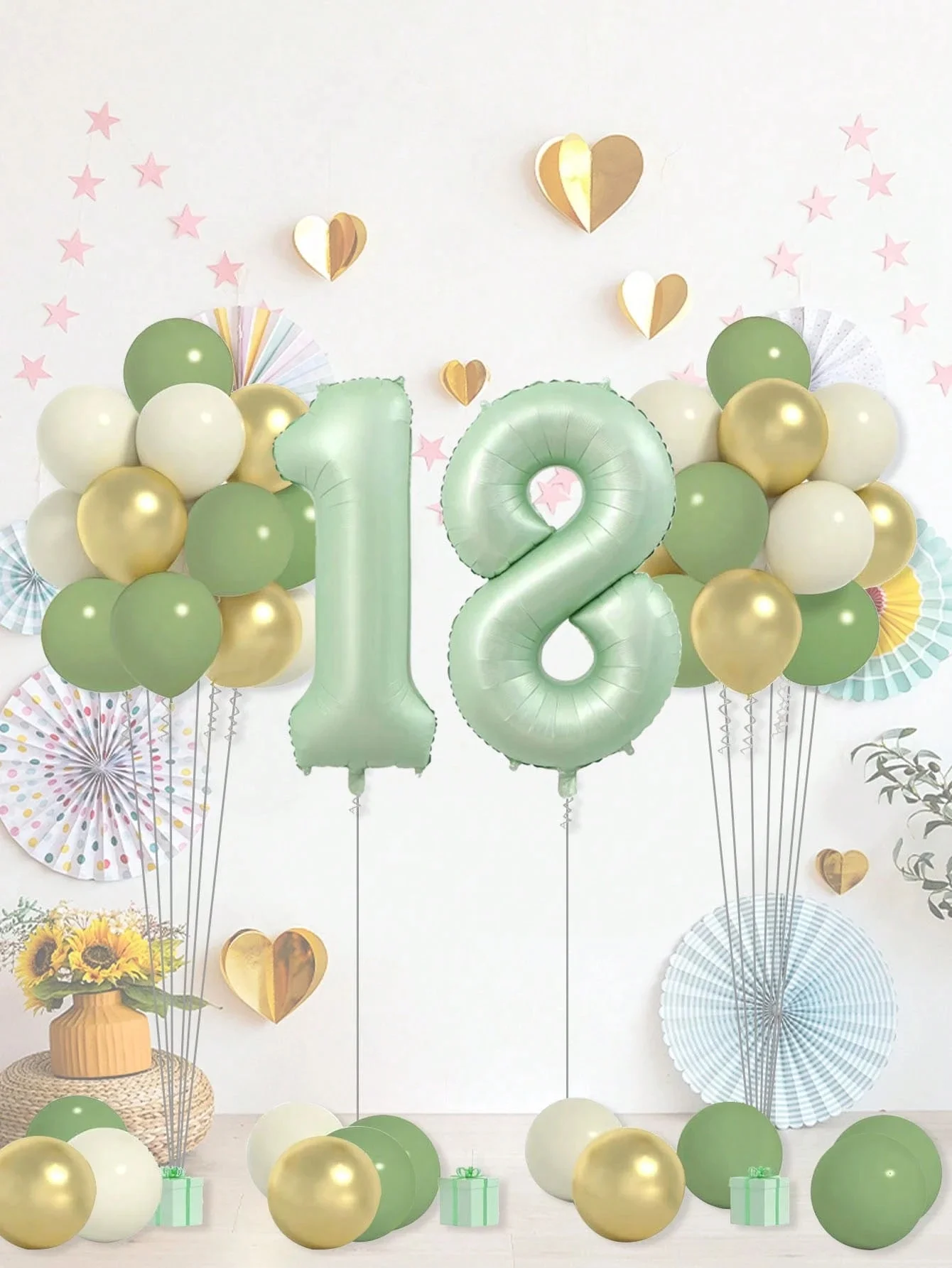 37-teiliges Ballon-Set zum 18., 21., 30., 40., 50., 60. Geburtstag, geeignet für die Geburtstagsparty-Dekoration