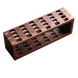 Leather Pricking Iron Tool Rack Black Walnut Storage Stand DIY Leathercaft Punch Holder 12x23MM Hole