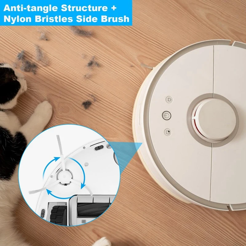 Kit Suku Cadang Pengganti untuk Ecovacs Deepot T20 Omni/T20/T20 Max/T20 Pro Robot Penyedot Debu Filter HEPA Sikat Samping Kain Pel