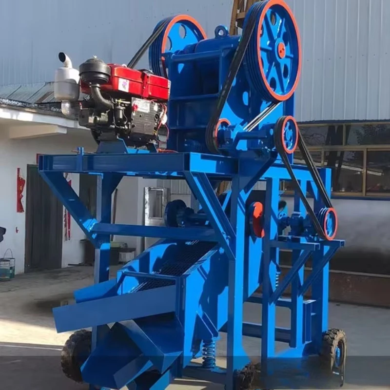 2026 Mobile Gold Ore Copper Ore Crusher Small Portable Mining Jaw Crusher Plant Rock Stone Jaw Crusher for Mining