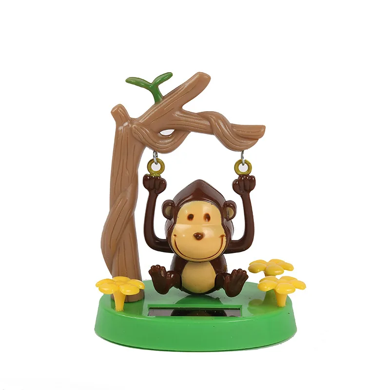 Macaco de dança solar brinquedo animado bobble macaco dançarino dos desenhos animados animais ornamentos de mesa para decoração interior do carro