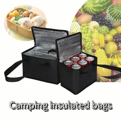 2023 Draagbare Thermisch Geïsoleerde Koeltassen Grote Outdoor Camping Lunch Bento Box Trips BBQ Maaltijd Drinken Zip Pack Picknick Benodigdheden