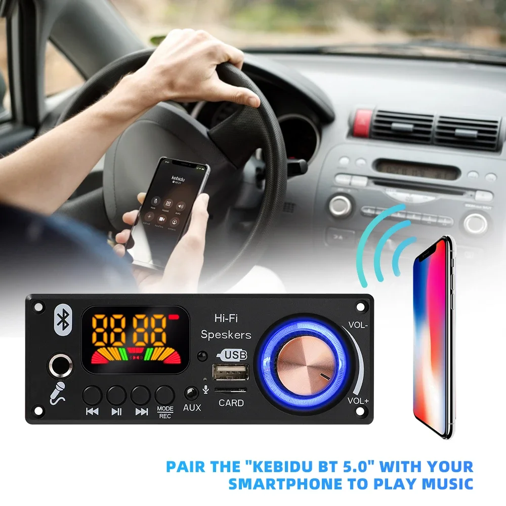 160 واط مكبر للصوت بلوتوث 5.1 MP3 فك مجلس 2*80 واط مشغل الصوت 12 فولت لتقوم بها بنفسك مشغل MP3 سيارة راديو FM وحدة TF USB Mic سجل المكالمات