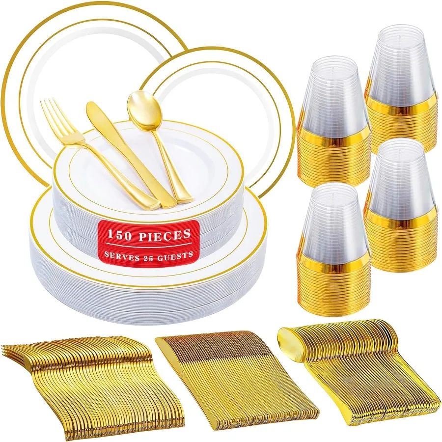 Gold Plastic Plates…