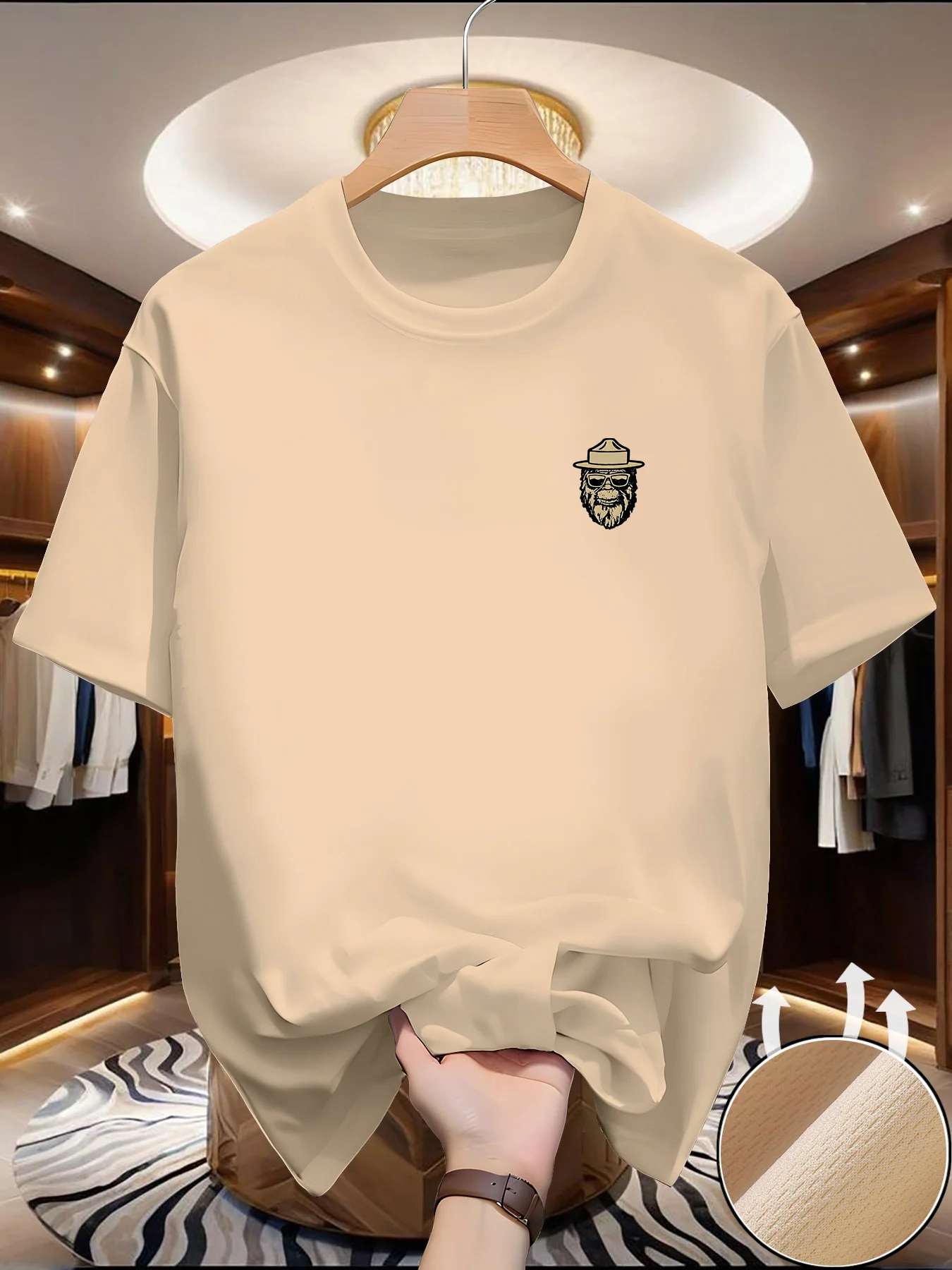 Light and breathable mesh short-sleeved men's European and American cool sports outdoor casual T-shirt