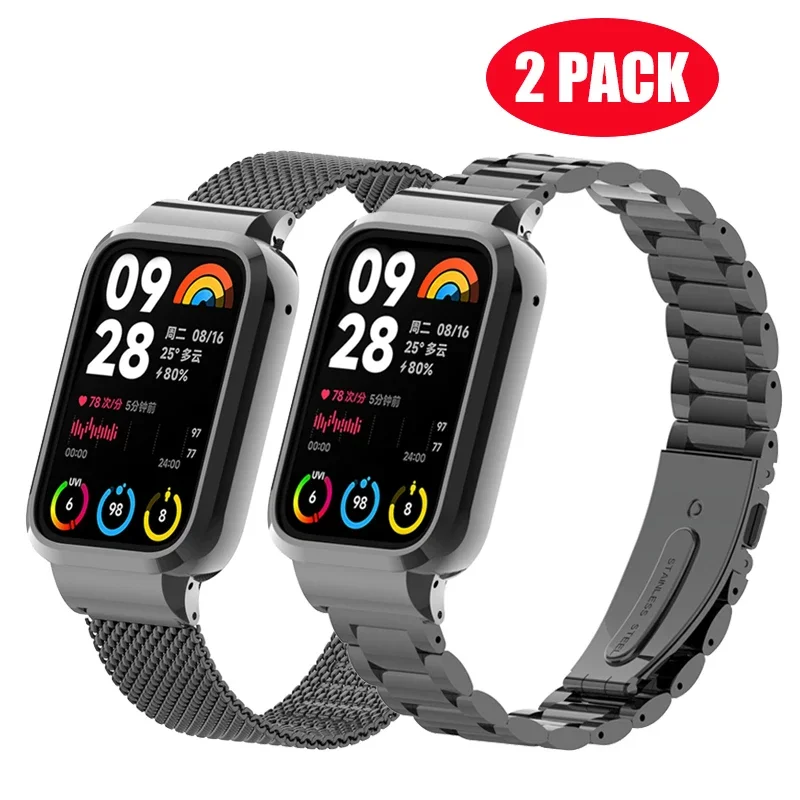 Correa de Metal para Xiaomi Mi Band 7 pro, pulsera para Xiaomi Mi band 7 pro, correa de reloj, funda protectora de Metal de acero inoxidable