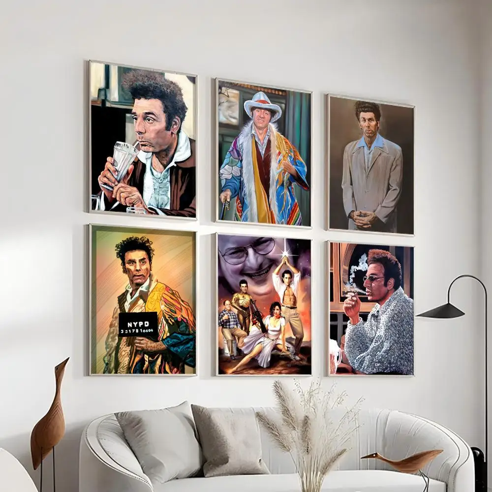 

Vintage S-Seinfeld Kramer Portrait Poster HD Art Sticky Wall Waterproof Home Living Room Bedroom Bar Aesthetic Decoration Gift