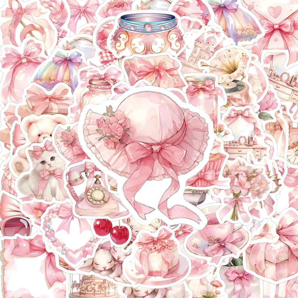 

10/30/60pcs Pink Aesthetic Stickers INS Style Graffiti Decals for Scrapbook Laptop Helmet Stationery Funny Cartoon Toys Sticker