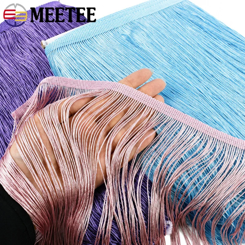 2/5/10Yards 30cm Long Tassel Fringe Lace Trim for Stage Dance Costume Dress Skirt Curtain Lampshade Apparel Craft Sewing Decor