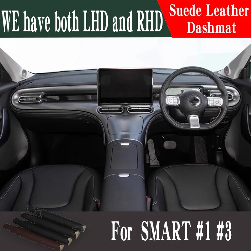

For 2024-2027 SMART #1 #3 Accessories Leather Dashmat Dash Mat Pad Dashboard Cover Protector Carpet