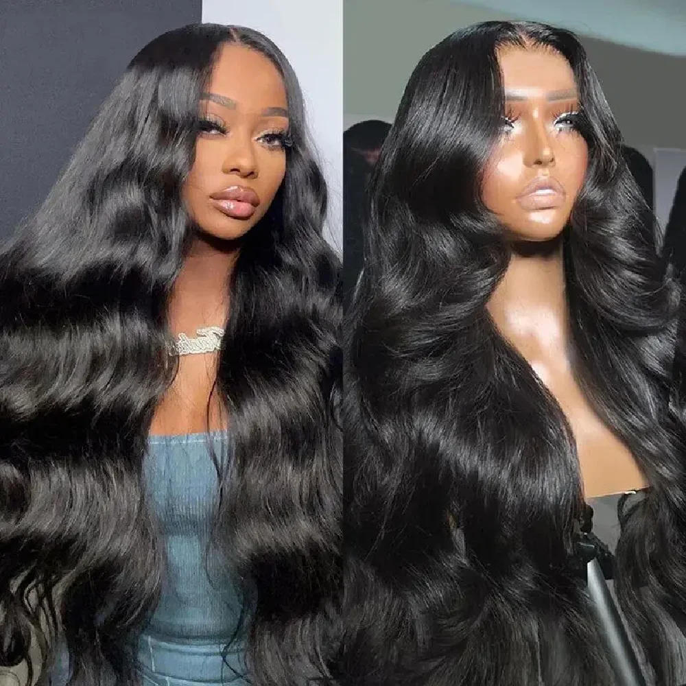 

36 Inch Body Wave 13x4 13x6 HD Lace Wig Front Human Hair 360 5x5 Transparent Lace Frontal Brazilian Natural Black Wigs For Women