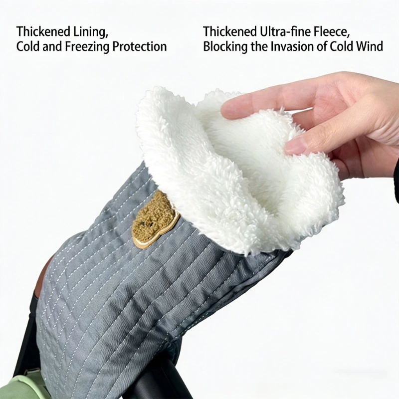 1 Pair Polyester Strollers Gloves for Superior Warmth and Waterproof Protections in Harsh Winter Climates 425F