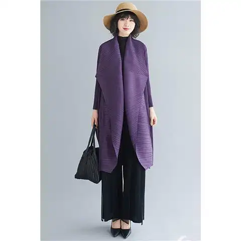 Wrinkled jacket 2025 autumn  new style long sleeves, medium to long length, loose fit, oversized, slimming and stylish look - Image 8