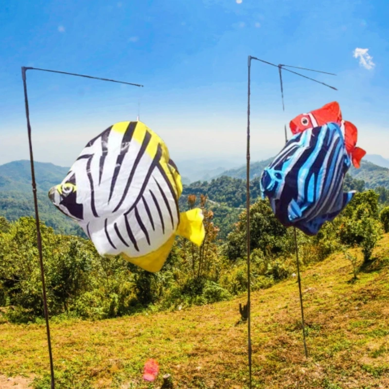Plug ground fish kite outdoor power kite flying toy kites inflatable kites for adults flying eagle kite Home air conditioner fun