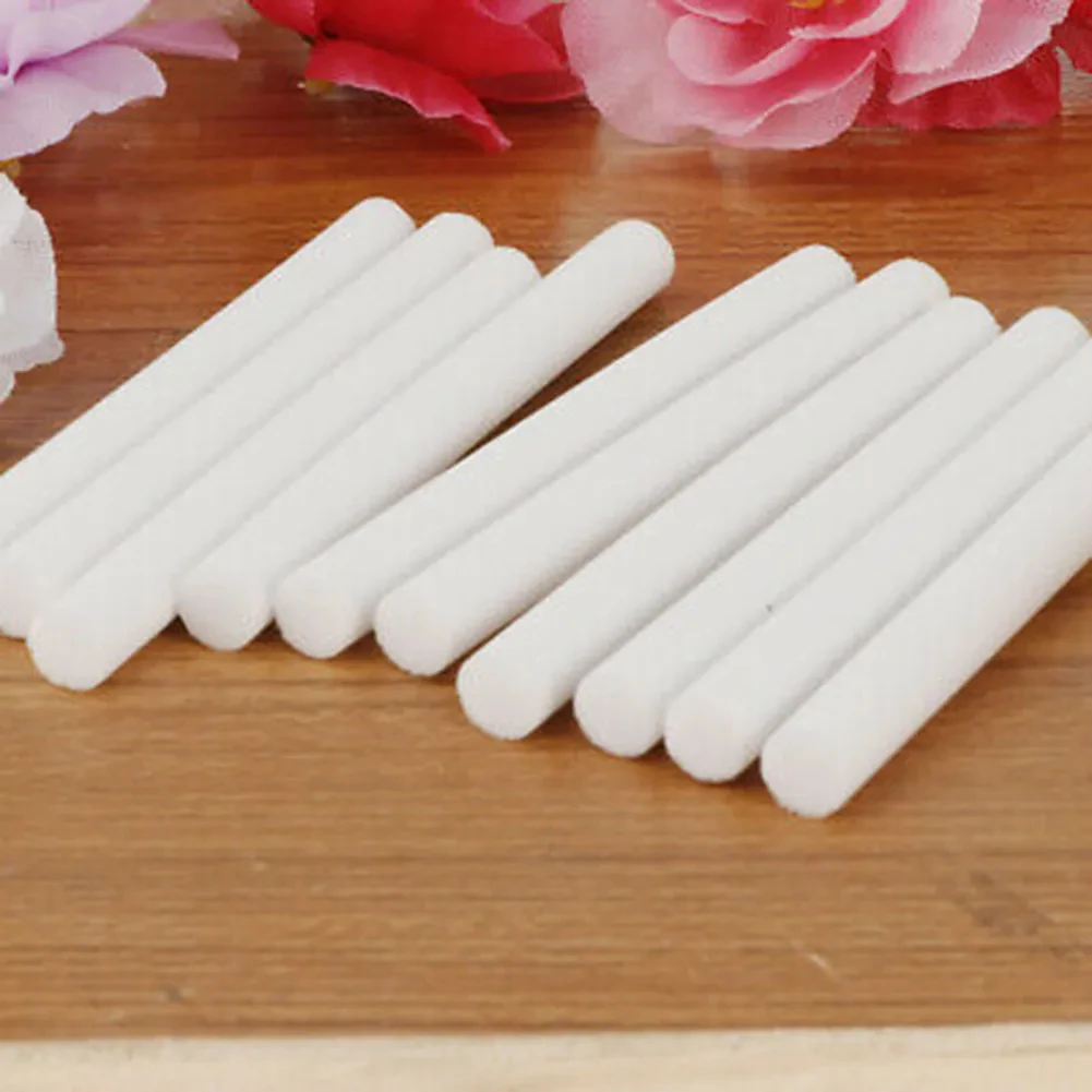 10Pcs 72x7mm Car Humidifiers Cotton Stick Swab Scent Diffuser Sponges Refill Sticks Filter Auto Aroma Oil Diffuser Sponges