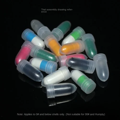 500pcs 1.0Ml suppository soft plastic shell, capsule pill sub-packaging shell pp plastic clamshell packaging shell