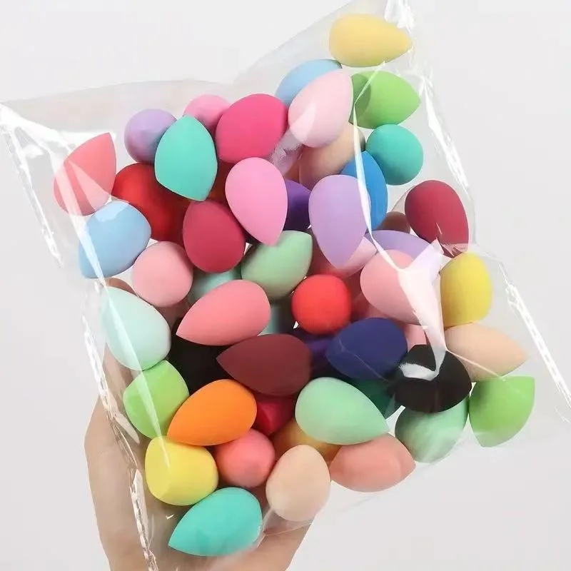 10/20/50/100pcs Mini Beauty Egg Multi-color Makeup Sponge Dry and Wet Dual-use Foundation Cream Puffs Non-latex Make Up Tools