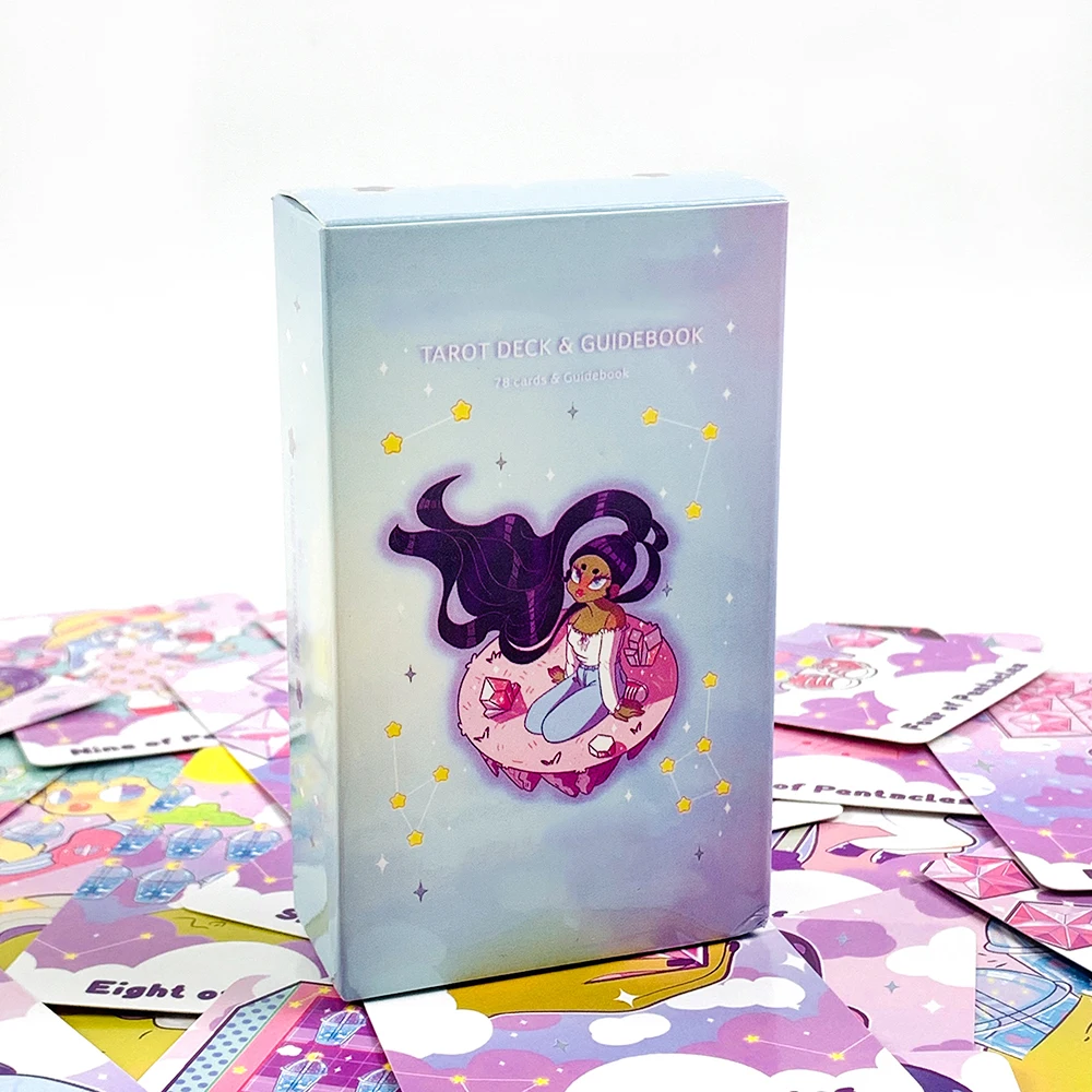 

Лидер продаж, карты Таро, 78 шт., английская версия, колода для гадания, оракула, настольная игра, вечеринка для кемпинга, розовый, оригинальный для женщин и девочек
