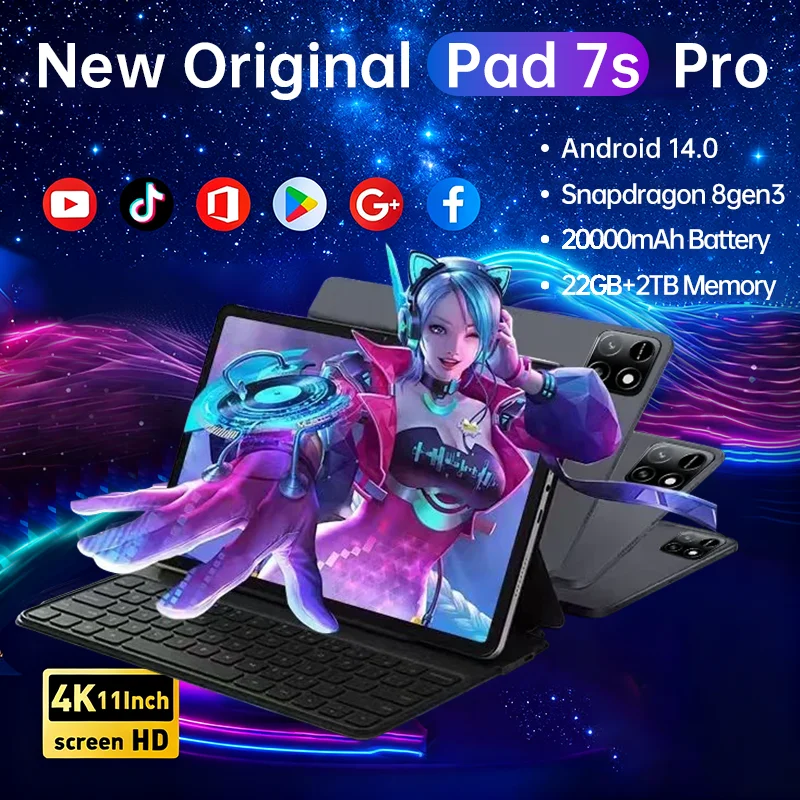 yZ[zO[oŃIWiPad 7s pro^ubg Android^ubg 22GB+2TB bvgbv 5G fASIM 20000mAh qp^ubgPC L[{[ht